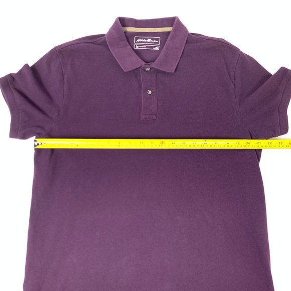 3/$25 Eddie Bauer Outdoor Purple Collared Polo Shirt L - Picture 7 of 10